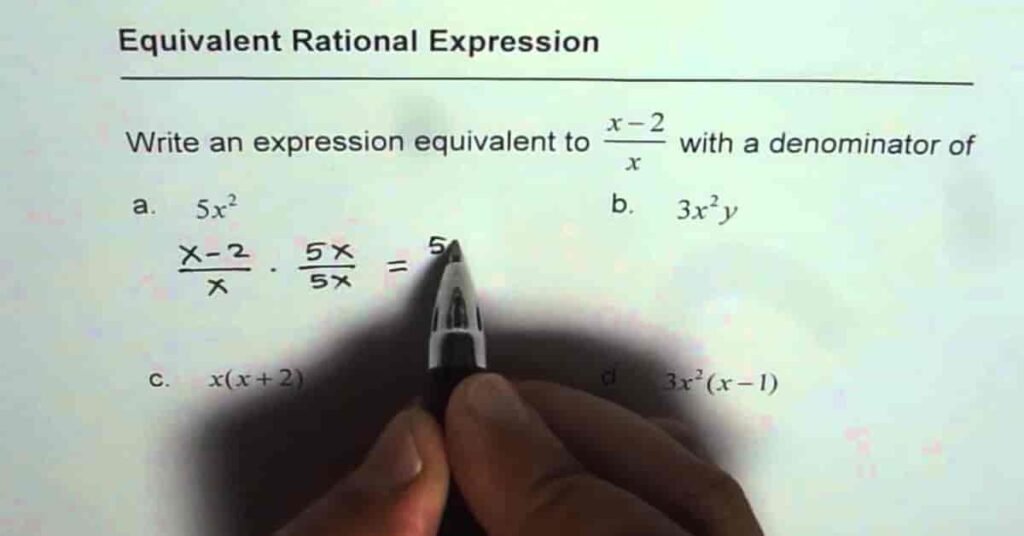 which of the following expressions is equivalent to